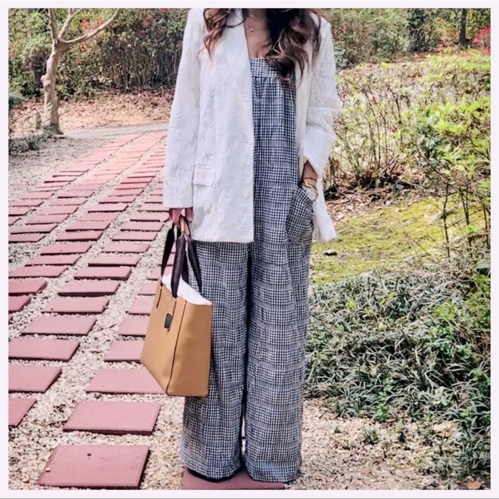 Fabulous Plaid Wide-Leg Jumpsuit